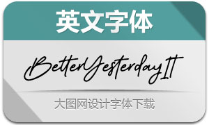 BetterYesterday-Italic(Ӣ)