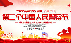 2022年中国人民警察节主题活动宣传栏