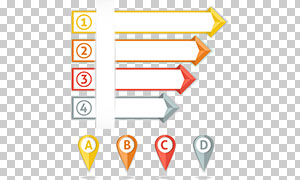 帶序號(hào)的箭頭樣式圖表元素免摳素材