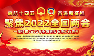 深入學(xué)習(xí)貫徹2022年全國兩會(huì)精神宣傳展板