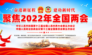 一圖讀懂2022年兩會政府工作報告宣傳欄