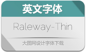 Raleway-Thin(英文字體)