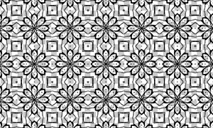 黑白几何图案四方连续拼接免抠素材