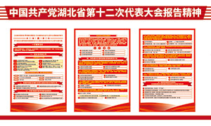 湖北省第十二次党代会报告精神文化墙
