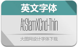 AtSlamXCnd-Thin(英文字体)