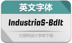IndustriaSans-BoldItalic(英文字体)