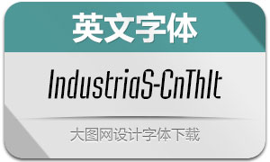 IndustriaSans-CnThinIt(英文字體)