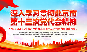 北京市第十三次党代会精神宣传展板