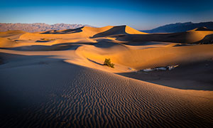 死亡谷國家公園沙漠與群山高清圖片