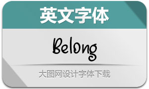 Belong(英文字体)