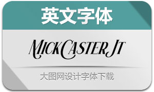 MickCaster-Italic(英文字體)