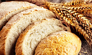 麦穗与香甜口感的面包摄影高清图片