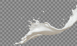 泼出来的飞溅效果牛奶免抠图片素材
