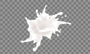 四溅的乳白色牛奶元素免抠图片素材