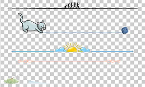 玩線團的貓咪等創(chuàng)意分割線免摳素材