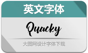 Quacky(英文字体)