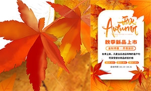 秋季新品上市促銷活動海報PSD模板