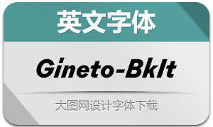 Gineto-BlackItalic(英文字体)