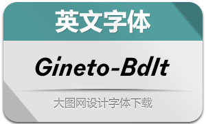 Gineto-BoldItalic(英文字体)
