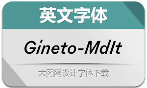 Gineto-MediumItalic(英文字体)