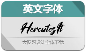 Hercutes-Italic(英文字体)