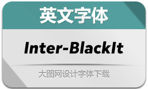 Inter-BlackIt(英文字体)