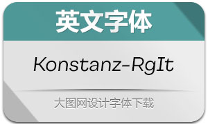 Konstanz-RegularItalic(英文字体)