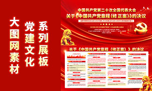 关于中国共产党党章修正案的决议宣传展板