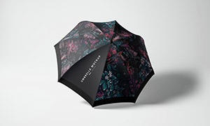 雨傘圖案印刷應用效果樣機模板素材