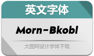 Morn-BlackOblique(英文字体)