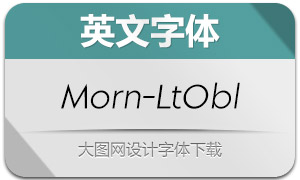 Morn-LightOblique(英文字体)