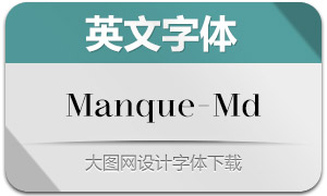 Manque-Medium(英文字體)