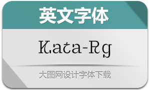 Kata-Regular(英文字體)