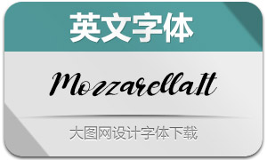 Mozzarella-Italic(英文字體)