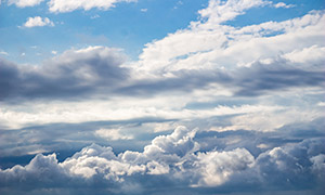 万米高空上的白云风光摄影高清图片