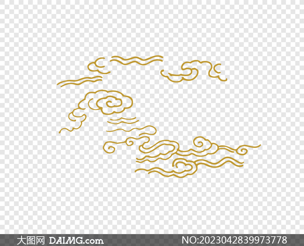 祥云瑞气装饰纹样图案PNG免抠图片