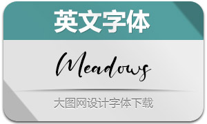 Meadows(英文字體)