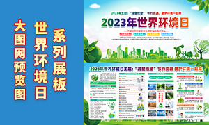 2023年世界环境日主题活动展板PSD素材