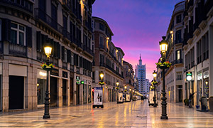 西班牙马拉加城市风光摄影高清图片