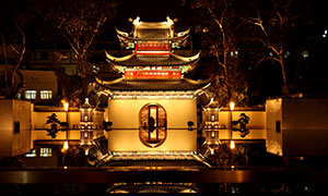 南京夫子庙美丽夜景摄影图片