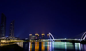 南京眼美丽夜景摄影图片