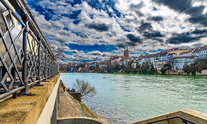 瑞士的巴塞尔城市风光摄影高清图片
