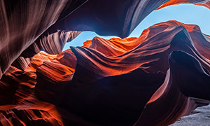 羚羊大峡谷的地质地貌摄影高清图片