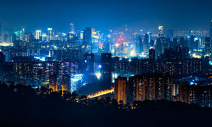 深圳夜景全景摄影图片