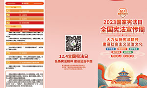 国潮风2023年国家宪法日宣传手册模板