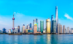 上海外滩陆家嘴建筑群摄影高清图片