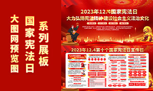 红色2023年国家宪法日暨宪法宣传周展板