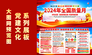 2024年全國質(zhì)量月活動主題展板PSD源文件