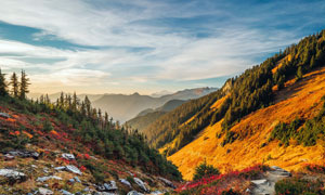 秋季大山美丽风光摄影图片