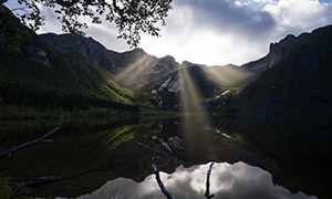 挪威的羅弗敦湖光山色風(fēng)景攝影圖片